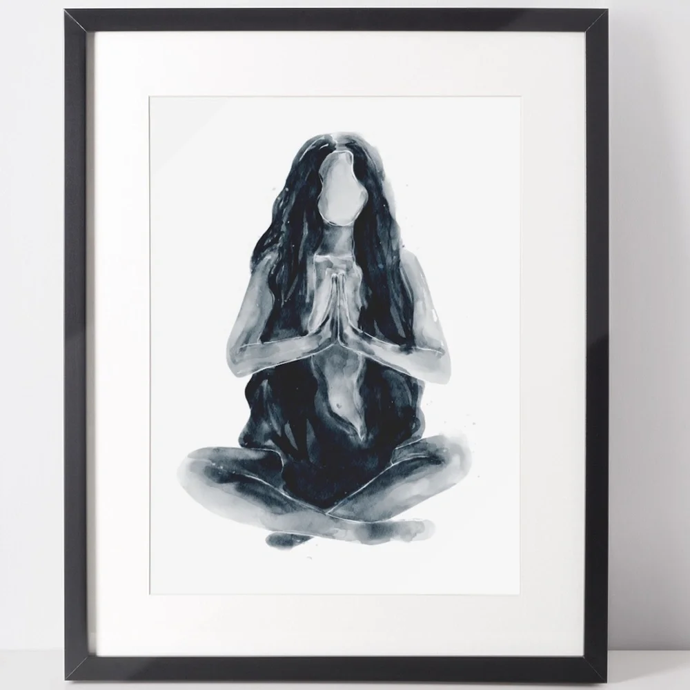 Watercolor Abstract Nude Woman Portrait Print Poster Unframed - Picture 4 of 9